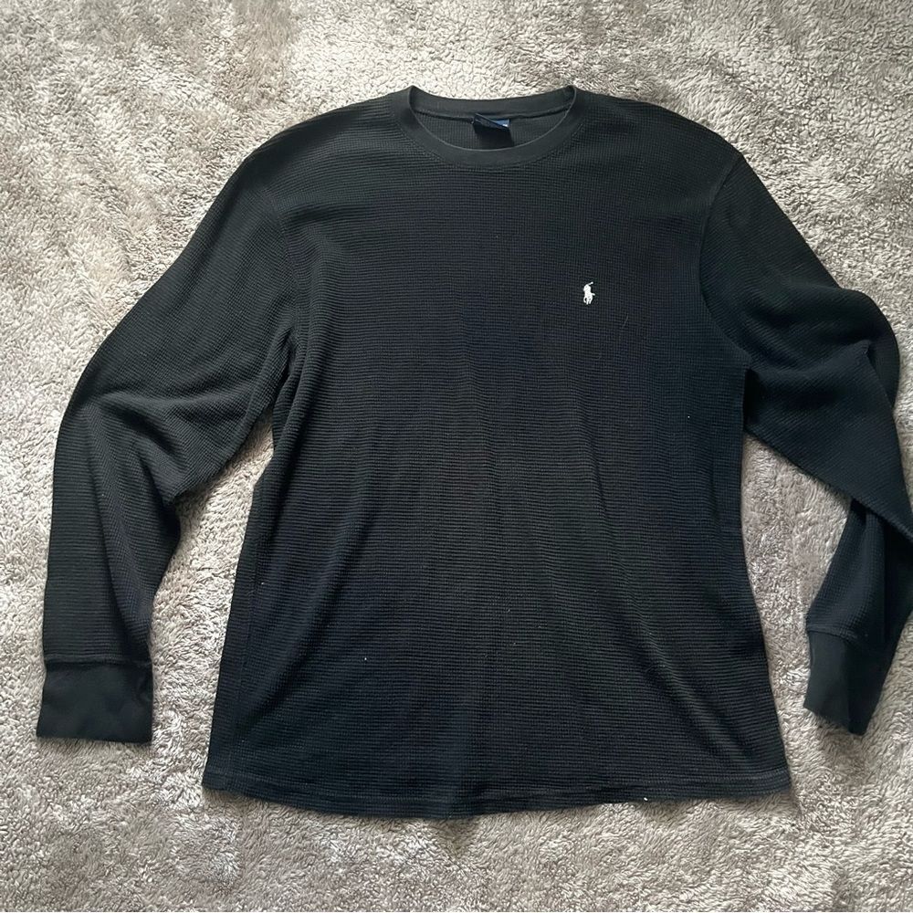 Men’s polo by Ralph Lauren waffle print long sleeve sleep shirt size xl